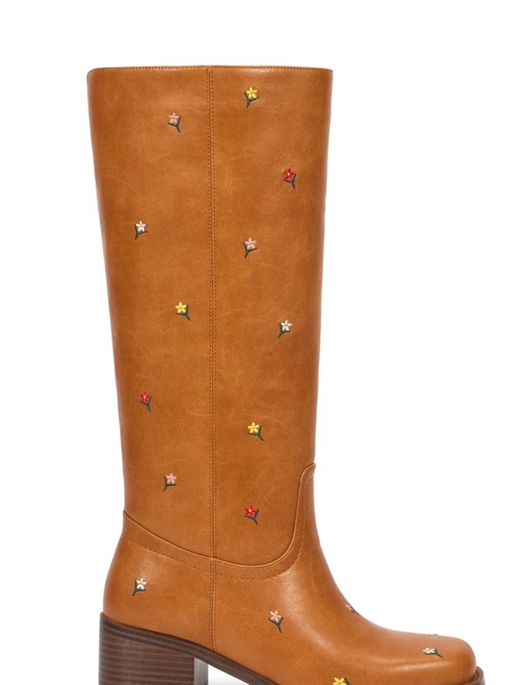 Women’s Tan Embroidered Flower Boot